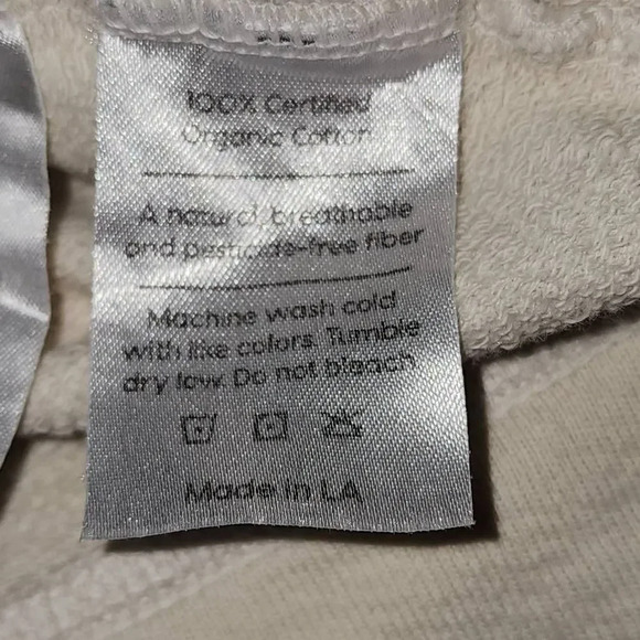 Mate The Label Womens Creme Mock Cowl Neck Sweatshirt Sweater Large - Picture 4 of 4